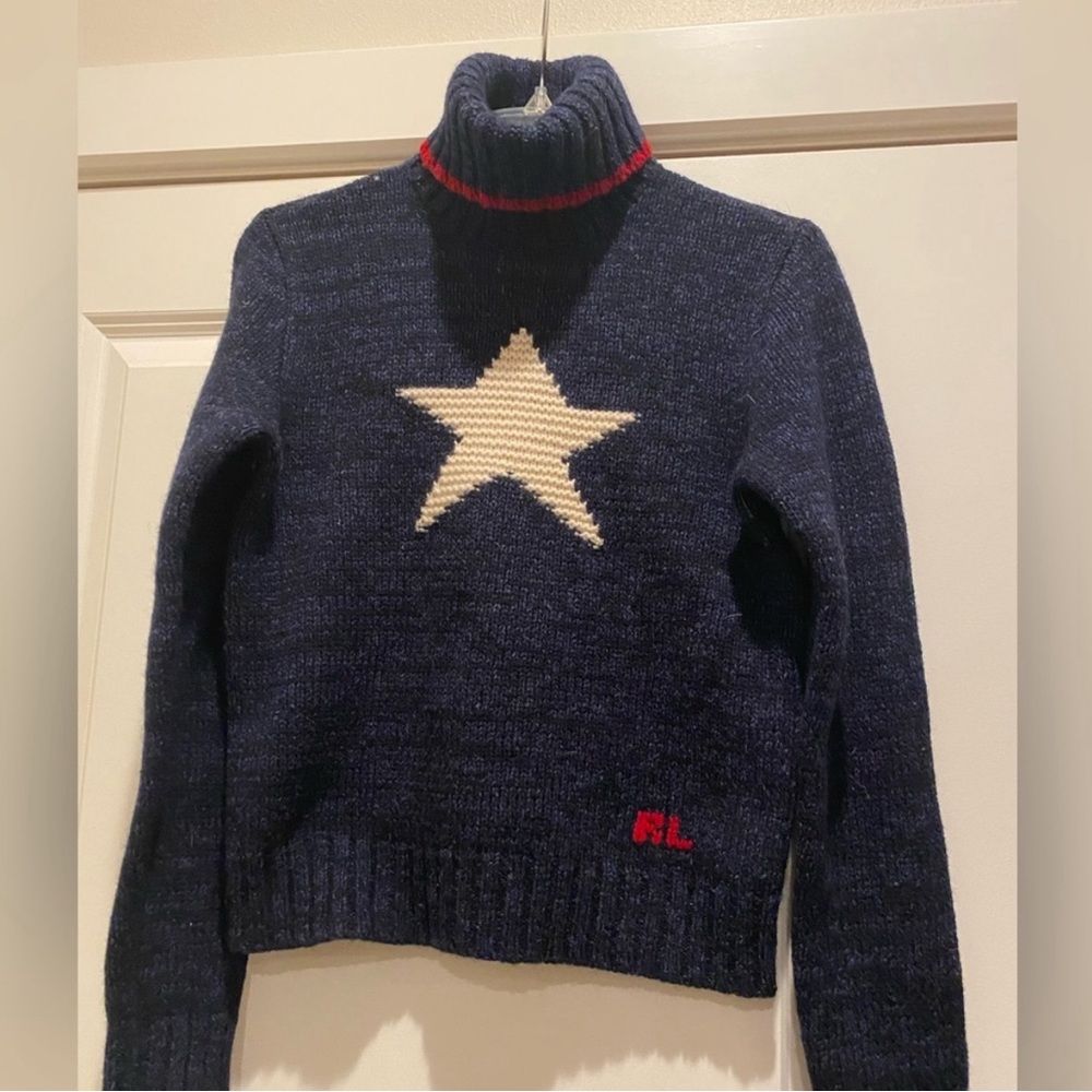Ralph Lauren star sweater! Like new - just dry cleaned size m